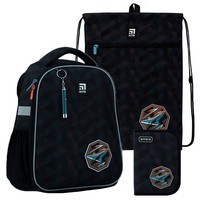 Фото Шкільний набір Kite 555S Spaceship рюкзак + пенал + сумка для взуття SET_K22 - 555S-7