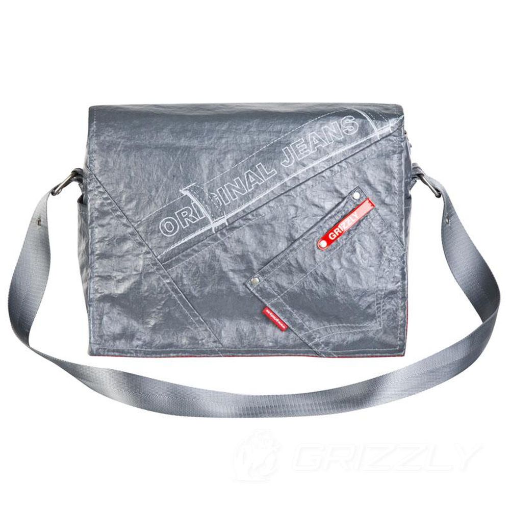 Сумка через плече Grizzly сіра MM-340-3-2