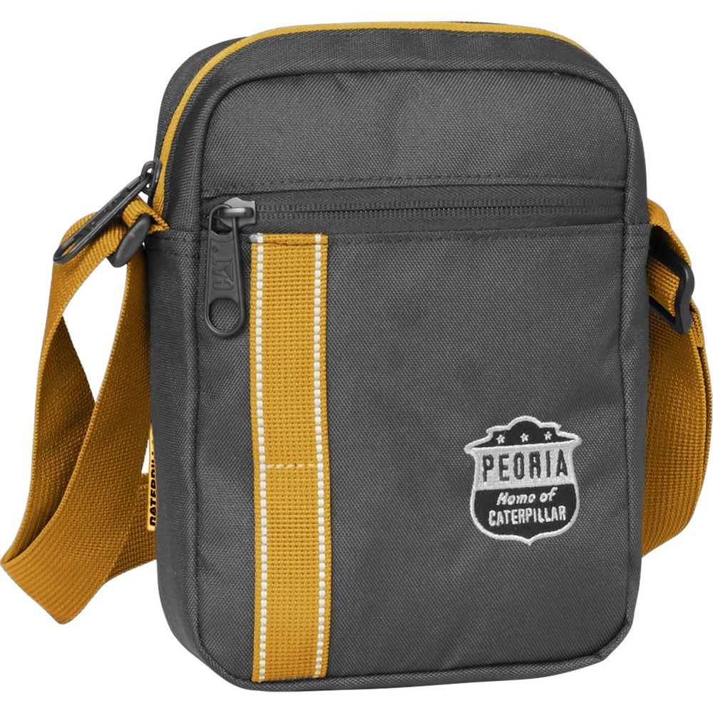 Сумка слінг Cat Peoria City Bag Dark Asphalt/Machine Yellow 2,5 л 84068;521
