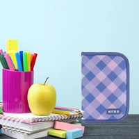 Пенал без наповнення Kite Purple Chequer K24-622-3