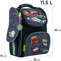 Рюкзак шкільний каркасний Kite Education Hot Wheels 11,5 л сірий HW24-501S