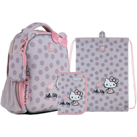 Фото Шкільний набір Kite Hello Kitty Рюкзак + Пенал + Сумка для взуття SET_HK24-555S