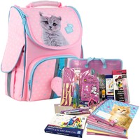 Фото Комплект для першокласника Kite: Рюкзак Studio Pets 11,5л + набір канцелярії 27 предметів SP24-501S+K24-girl27