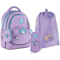 Фото Шкільний набір Kite Kawaii Love Рюкзак + Пенал + Сумка для взуття SET_K25-700M-6