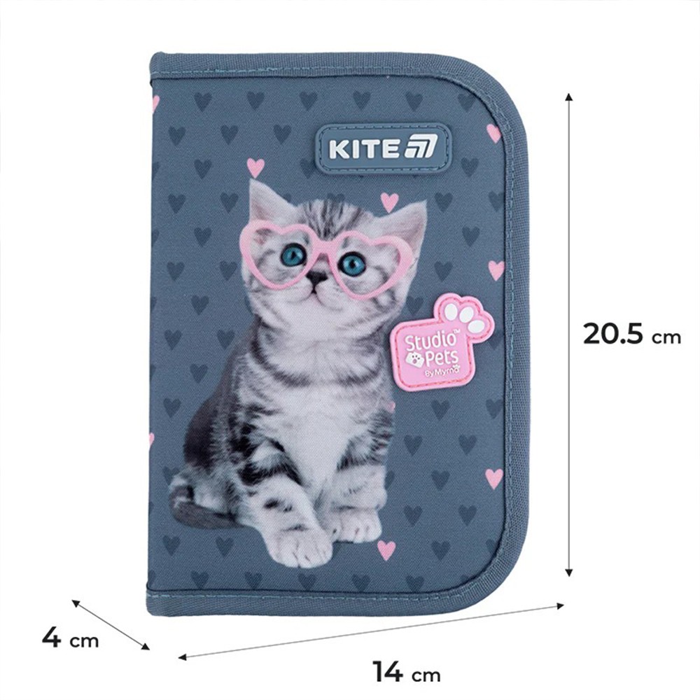 Пенал із наповненням Kite Studio Pets SP25-622H-1
