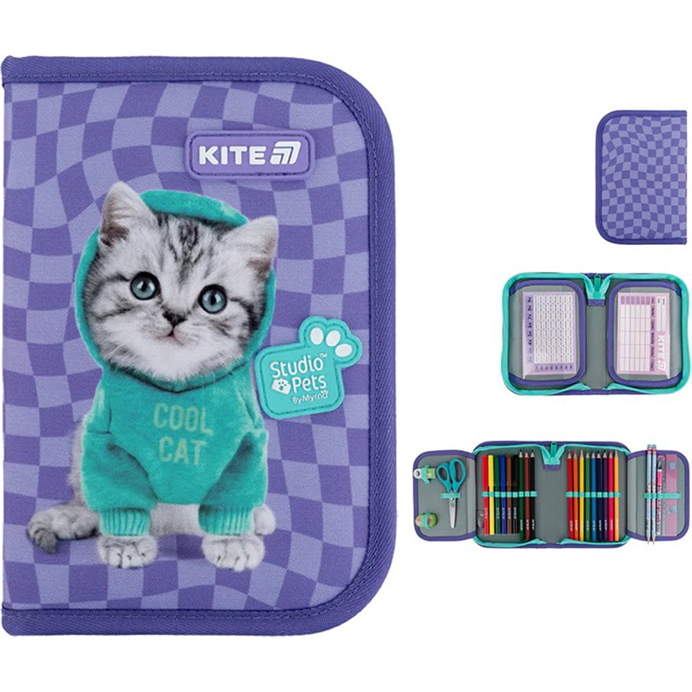 Пенал із наповненням Kite Studio Pets SP25-622H-2