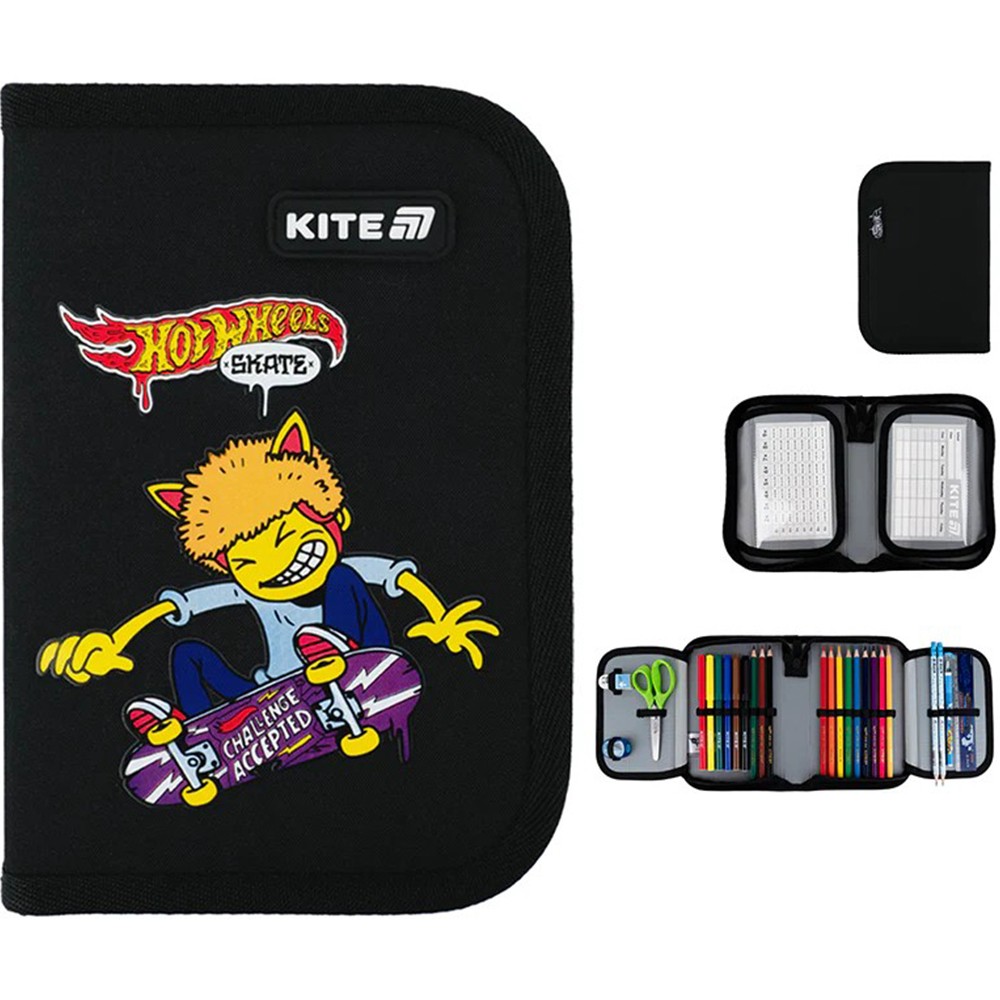 Пенал із наповненням Kite Hot Wheels Skate HW25-622H-2