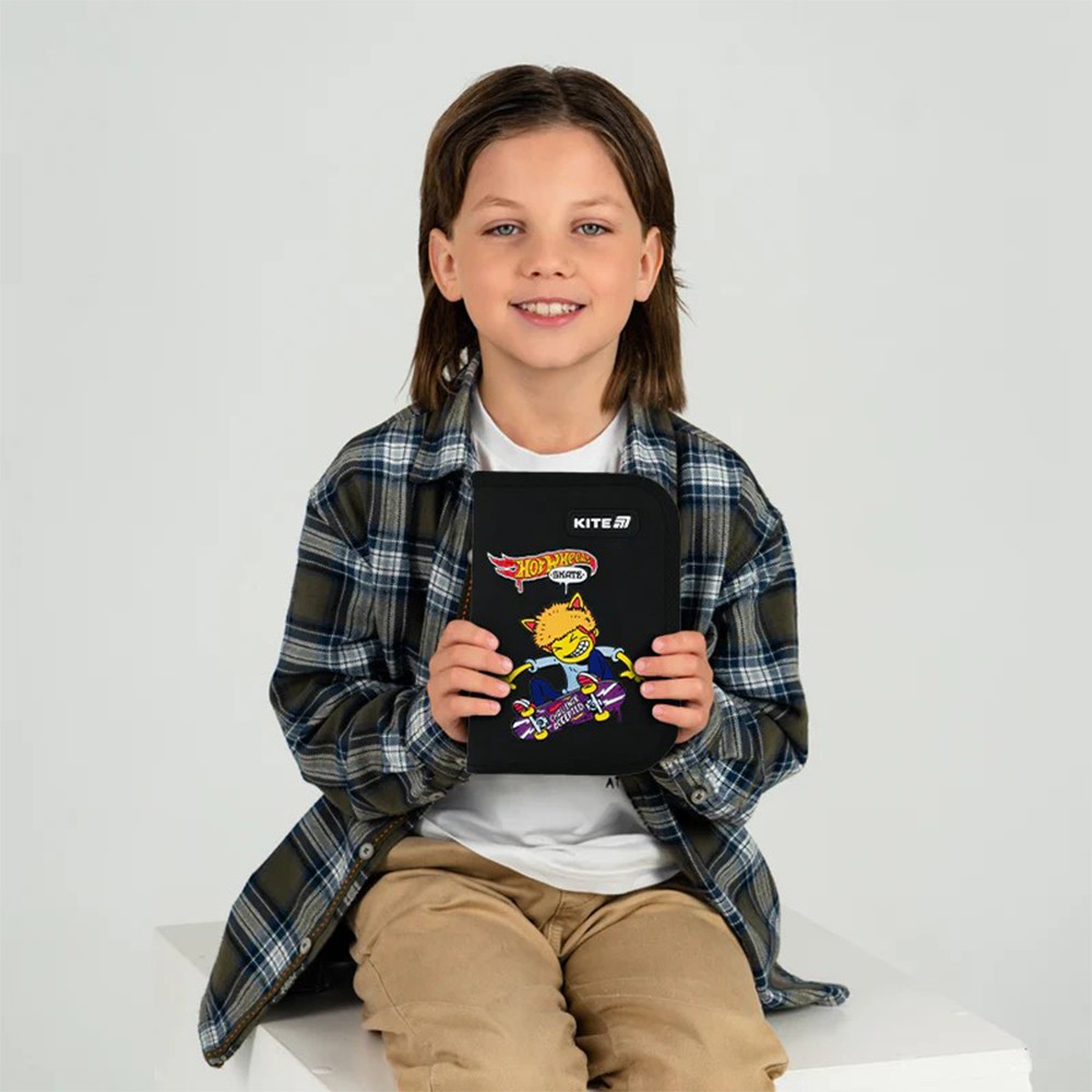 Пенал із наповненням Kite Hot Wheels Skate HW25-622H-2